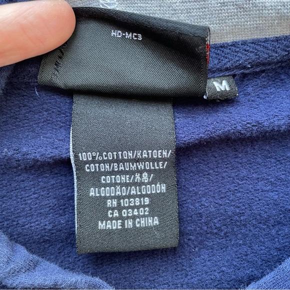 Harley Davidson Women’s Zip-Up Hoodie Sweatshirt Size Medium Navy Blue Cotton - Picture 7 of 8